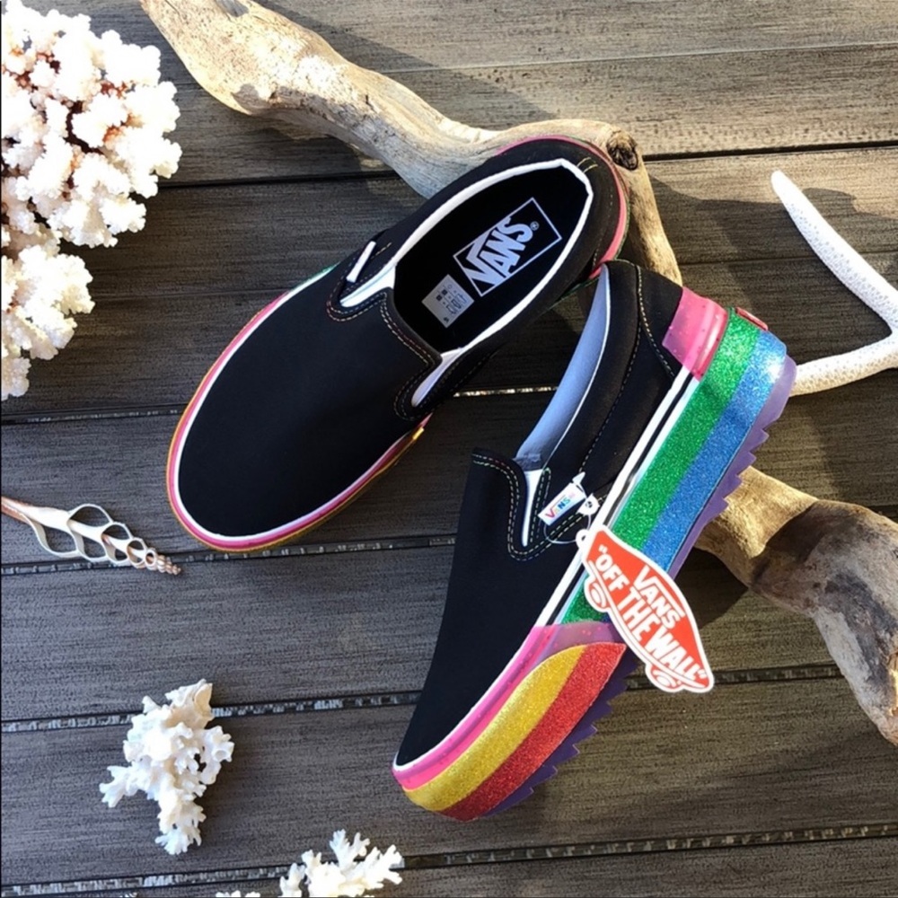 🌴🔆VANS- RAINBOW GITTER PLATFORM SPIL ON’S🔆🌴 - Picture 13 of 14